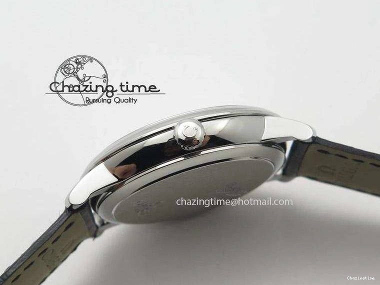 0719 De Ville MK 1:1 Best Edition SS Black Dial On Black Leather Strap A Unisex 8261